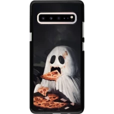 Coque Samsung Galaxy S10 5G - Halloween 2026 Ghost eating pizza
