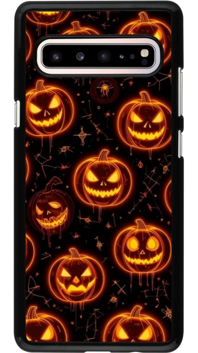 Coque Samsung Galaxy S10 5G - Halloween 2026 Pattern Pumpkins