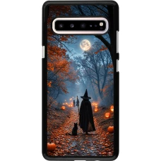 Coque Samsung Galaxy S10 5G - Halloween 2026 Witch with a cat