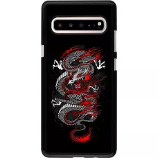 Samsung Galaxy S10 5G Case Hülle - Japanese style Dragon Tattoo Red Black