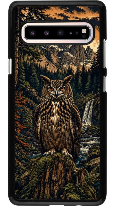 Coque Samsung Galaxy S10 5G - Linocut Grand-Duc