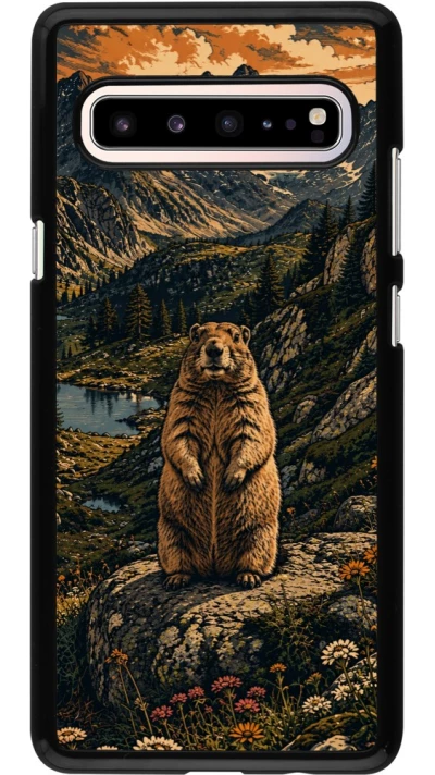 Coque Samsung Galaxy S10 5G - Linocut Marmotte