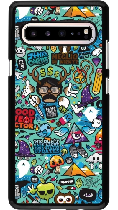 Coque Samsung Galaxy S10 5G - Mixed Cartoons Turquoise
