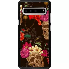 Coque Samsung Galaxy S10 5G - Skulls and flowers