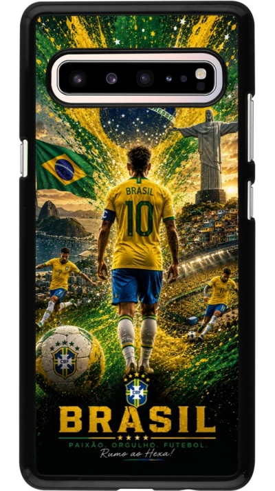 Samsung Galaxy S10 5G Case Hülle - Fussball Brasilien splash 2026