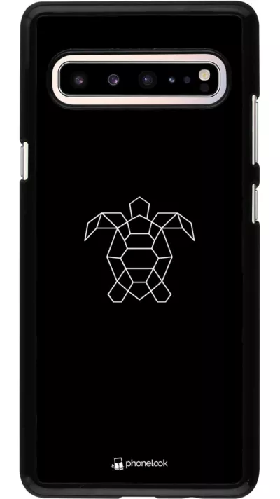 Hülle Samsung Galaxy S10 5G - Turtles lines on black