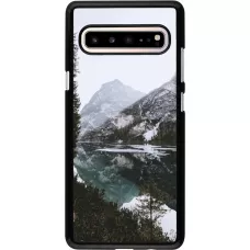 Samsung Galaxy S10 5G Case Hülle - Winter 22 snowy mountain and lake