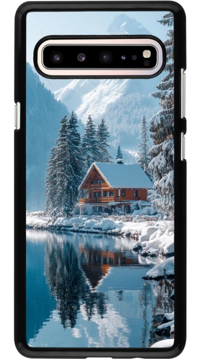 Samsung Galaxy S10 5G Case Hülle - Winter 25 Winter house forest day