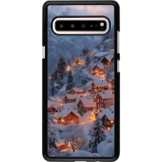 Samsung Galaxy S10 5G Case Hülle - Winter 25 Winter snowy village