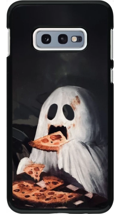 Coque Samsung Galaxy S10e - Halloween 2026 Ghost eating pizza