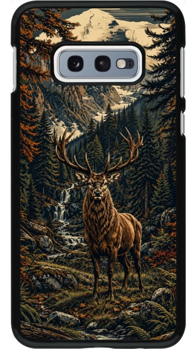 Samsung Galaxy S10e Case Hülle - Linocut Reh