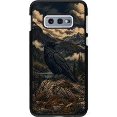 Samsung Galaxy S10e Case Hülle - Linocut Grosser Rabe