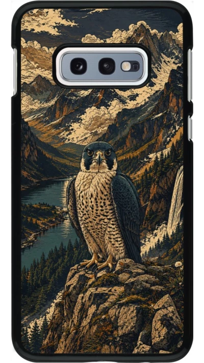 Samsung Galaxy S10e Case Hülle - Linocut Wanderfalke