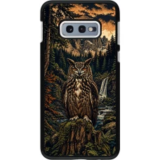 Samsung Galaxy S10e Case Hülle - Linocut Uhu