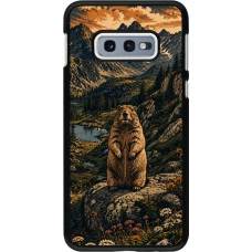 Samsung Galaxy S10e Case Hülle - Linocut Murmeltier