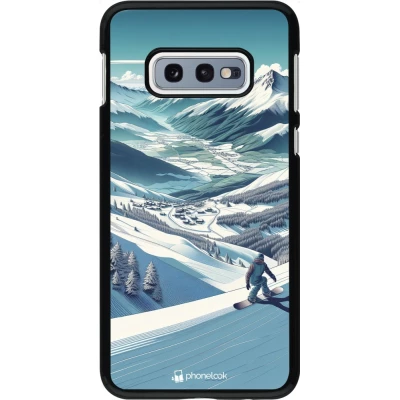 Coque Samsung Galaxy S10e - Snowboarder Montagne