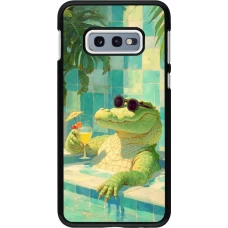 Coque Samsung Galaxy S10e - Crocodile in the swimming pool Summer 2026