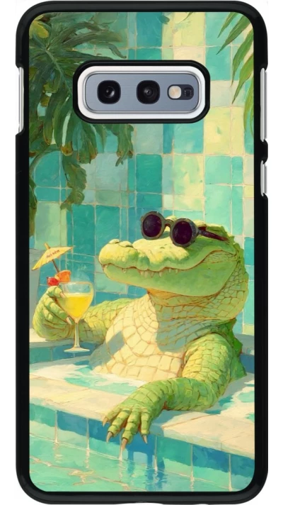 Coque Samsung Galaxy S10e - Crocodile in the swimming pool Summer 2026
