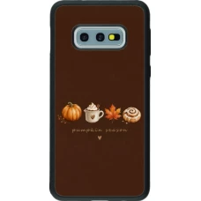 Coque Samsung Galaxy S10e - Silicone rigide noir Autumn 26 Pumpkin season
