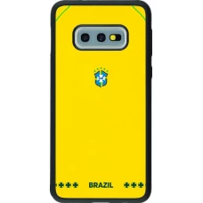 Samsung Galaxy S10e Case Hülle - Silikon schwarz Brasilien 2026 personalisierbares Fussballtrikot