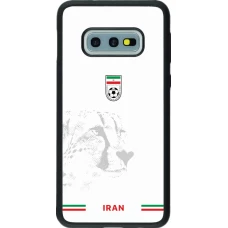 Coque Samsung Galaxy S10e - Silicone rigide noir Maillot de football Iran 2026 personnalisable