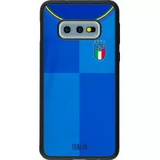 Coque Samsung Galaxy S10e - Silicone rigide noir Maillot de football Italie 2022 personnalisable