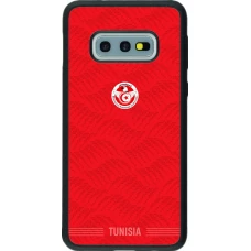 Coque Samsung Galaxy S10e - Silicone rigide noir Maillot de football Tunisie 2026 personnalisable