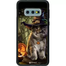 Hülle Samsung Galaxy S10e - Silikon schwarz Halloween 21 Witch cat