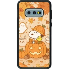 Coque Samsung Galaxy S10e - Silicone rigide noir Halloween 2026 Snoopy Halloween