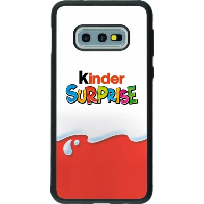 Coque Samsung Galaxy S10e - Silicone rigide noir Kinder Surprise