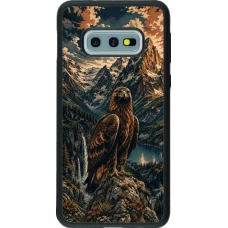 Samsung Galaxy S10e Case Hülle - Silikon schwarz Linocut Steinadler