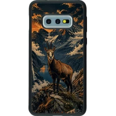 Coque Samsung Galaxy S10e - Silicone rigide noir Linocut Chamois