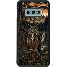 Samsung Galaxy S10e Case Hülle - Silikon schwarz Linocut Uhu