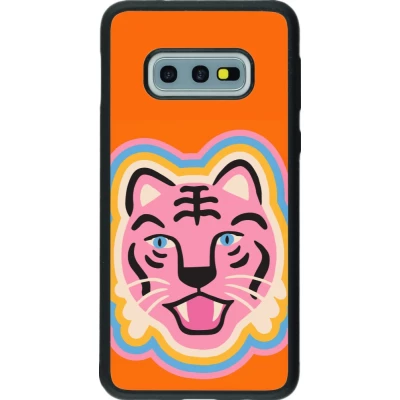 Coque Samsung Galaxy S10e - Silicone rigide noir Lion colors 2026