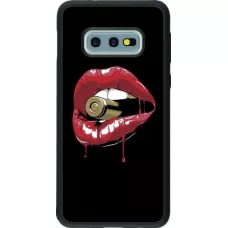 Hülle Samsung Galaxy S10e - Silikon schwarz Lips bullet