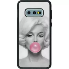 Coque Samsung Galaxy S10e - Silicone rigide noir Marilyn Bubble