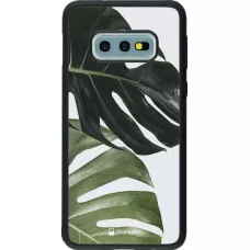 Coque Samsung Galaxy S10e - Silicone rigide noir Monstera Plant