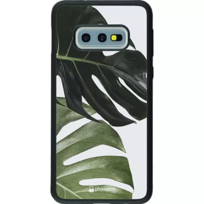 Coque Samsung Galaxy S10e - Silicone rigide noir Monstera Plant