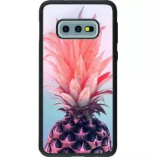 Hülle Samsung Galaxy S10e - Silikon schwarz Purple Pink Pineapple