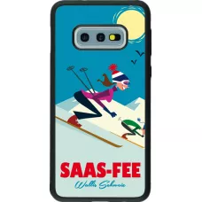 Coque Samsung Galaxy S10e - Silicone rigide noir Saas-Fee Ski Downhill