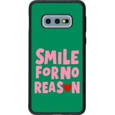 Coque Samsung Galaxy S10e - Silicone rigide noir Smile for no reason 2026