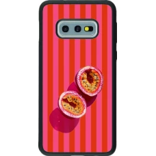 Coque Samsung Galaxy S10e - Silicone rigide noir Passion fruit Summer 2026