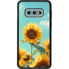 Coque Samsung Galaxy S10e - Silicone rigide noir Sunflowers Summer 2026