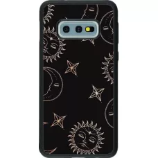 Coque Samsung Galaxy S10e - Silicone rigide noir Suns and Moons