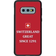 Coque Samsung Galaxy S10e - Silicone rigide noir Switzerland Great Since 1291