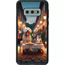 Samsung Galaxy S10e Case Hülle - Silikon schwarz Valentin 2024 Hund & Katze Kerzenlicht