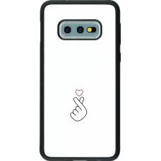 Coque Samsung Galaxy S10e - Silicone rigide noir Valentine 2024 heart by Millennials
