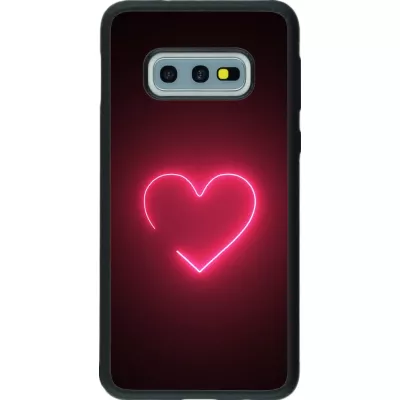 Samsung Galaxy S10e Case Hülle - Silikon schwarz Valentine 2023 single neon heart