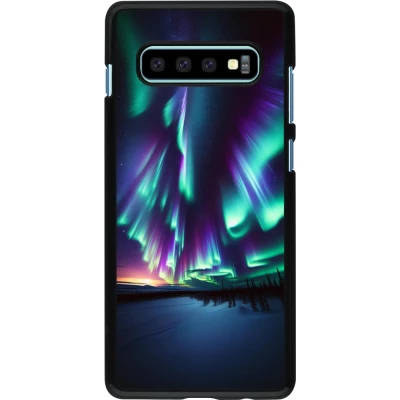 Samsung Galaxy S10+ Case Hülle - Funkelndes Nordlicht