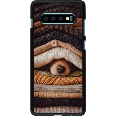 Coque Samsung Galaxy S10+ - Autumn 26 Dog under the covers